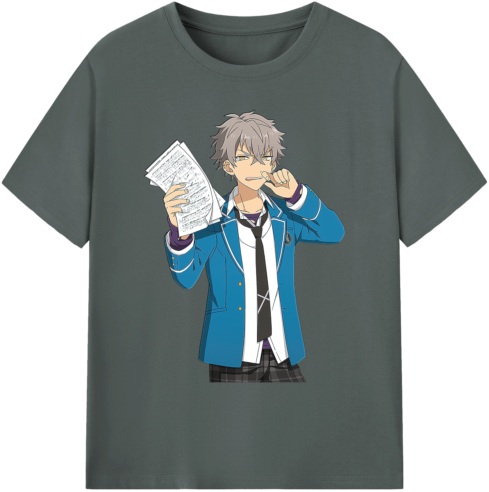 （画像用） あんさんぶるスターズ! Ensemble Stars 綿100％ メンズ半袖Tシャツ｜肌触りやわらか＆通気性